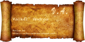 Valkó Andrea névjegykártya